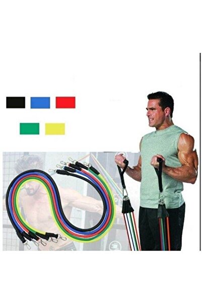 MACVI Set of 5 Macvi® BODY FIT LLQ001-1 Elastic Resistance Bands, Multicolor