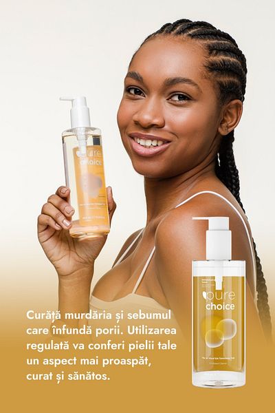 Pure Choice Ulei de curățare Pure Choice pentru față și corp, testat dermatologic, 400 ml