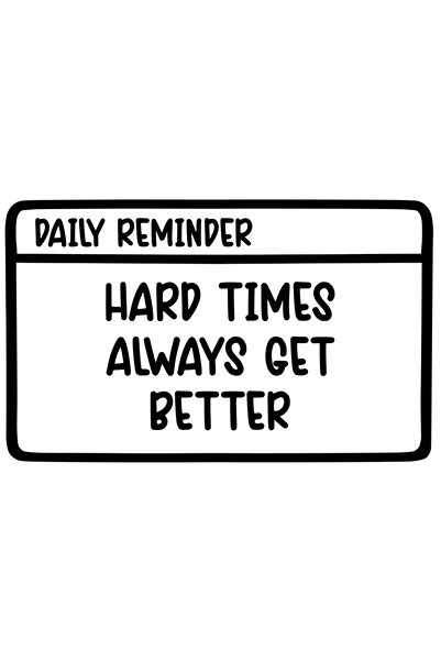 StoryGift Romania Sticker Eticheta 40CM Exterior cu mesaj incurajator din care reiese ca vremurile grele vor dev