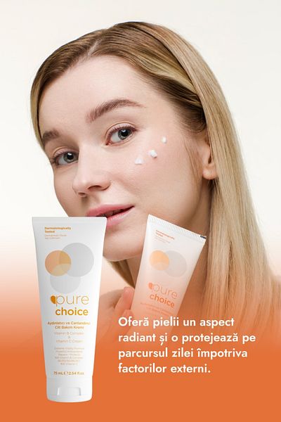 Pure Choice Cremă de față revitalizantă cu Vitamina C (10%) si complex vitamine B (10%), 75 ml