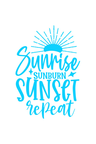 StoryGift Romania Sticker Exterior cu textul in engleza "Sunrise, sunburn, sunset, repeat" - rasarit arsura