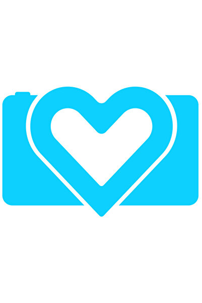 StoryGift Romania Sticker Eticheta 40CM Exterior cu o inima si un aparat de f...