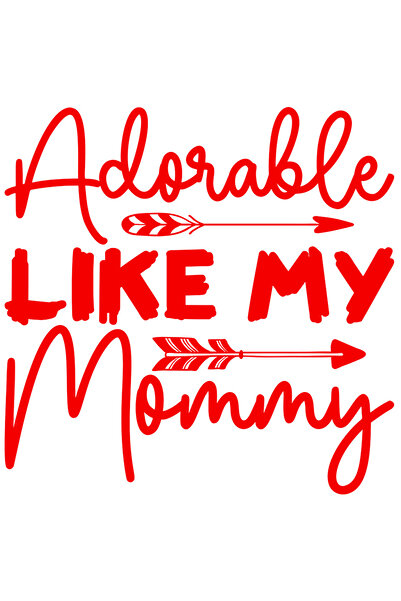 StoryGift Romania Sticker Autocolant 30CM Exterior cu textul in engleza "Adorable like my mommy" - adorabila ca