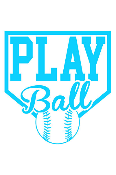 StoryGift Romania Sticker Autocolant 30CM Exterior cu minge de baseball si mesajul "Play ball" - joaca mingea ,