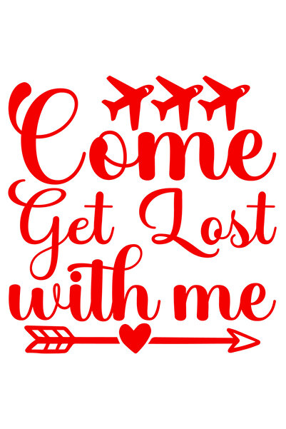 StoryGift Romania Sticker Autocolant 30CM Exterior cu inimioara pentru indragostiti - "Hai sa te pierzi" , Vinyl