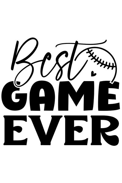 StoryGift Romania Sticker Eticheta 40CM Exterior cu minge de baseball si mesajul "Best game ever" - cel mai bun