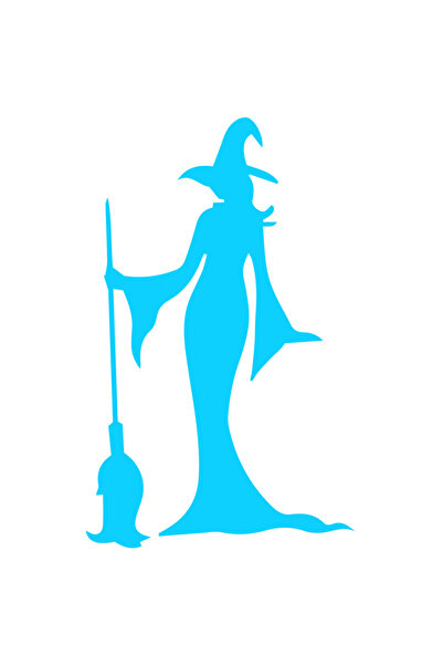 StoryGift Romania Sticker Autocolant 70CM Exterior cu o vrajitoare care tine ...