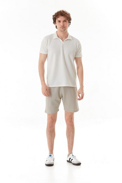 Fulla Moda Honeycomb Fabric Tie Waist Pocket Shorts