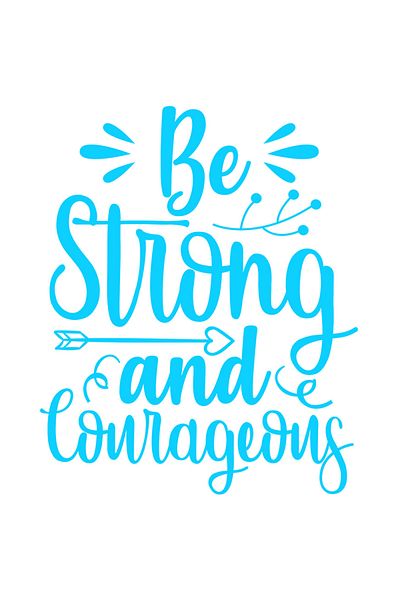StoryGift Romania Sticker Eticheta 50CM Exterior cu sageata si mesaj motivational "Be strong and courageous" - f