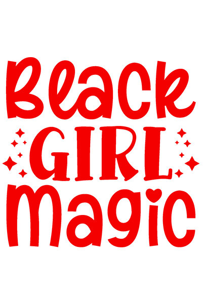 StoryGift Romania Sticker Autocolant 70CM Exterior pentru o fata de culoare cu textul "Black girl magic" - magia