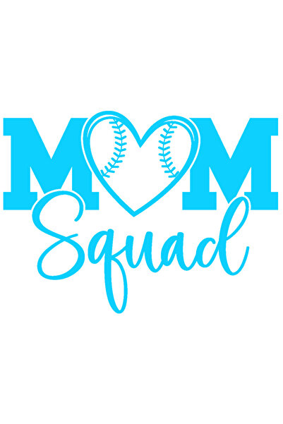 StoryGift Romania Sticker Exterior cu inimioara si textul "Mom squad" - echipa mamei de baseball sport pasiu