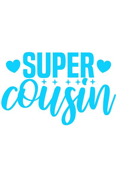 StoryGift Romania Sticker Autocolant 70CM Exterior pentru o verisoara iubita mult cu text in engleza "Super cous