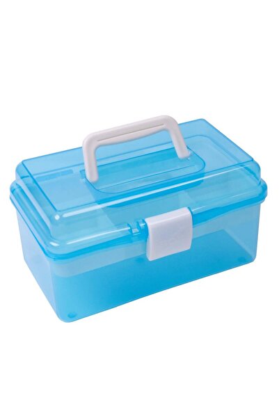 SensoPRO Milano Синя кутия за маникюр с отделения, с чекмедже и дръжка SensoP...