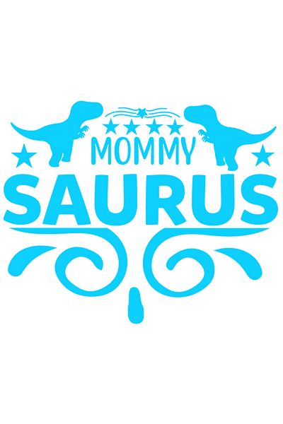 StoryGift Romania Sticker Exterior cu stelute si figuri de dinozauri cu textul in engleza "Mommy saurus" - m