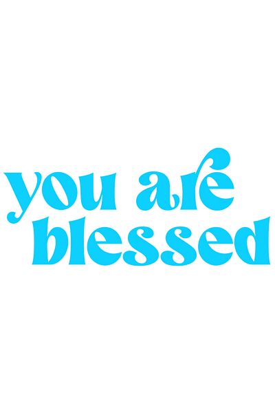 StoryGift Romania Sticker Exterior cu textul in engleza "You are blessed" - tu esti binecuvantat fericire ,