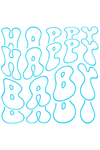 StoryGift Romania Sticker Autocolant 30CM Exterior pentru bebelusii cuminti si veseli cu mesajul in engleza "Hap