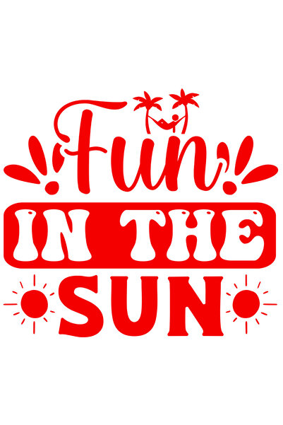 StoryGift Romania Sticker Eticheta 50CM Exterior cu textul "Fun in the sun" -...