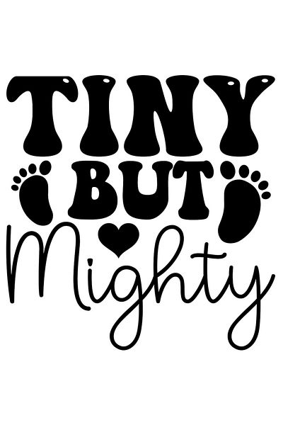 StoryGift Romania Sticker Exterior pentru copii mici si fortosi cu mesajul in engleza "Tiny, but mighty" , V