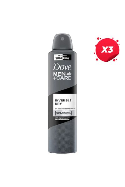 Dove X3 - DOVE ANTIPERSPIRANT DEO 250ML MEN INVISIBLE DRY