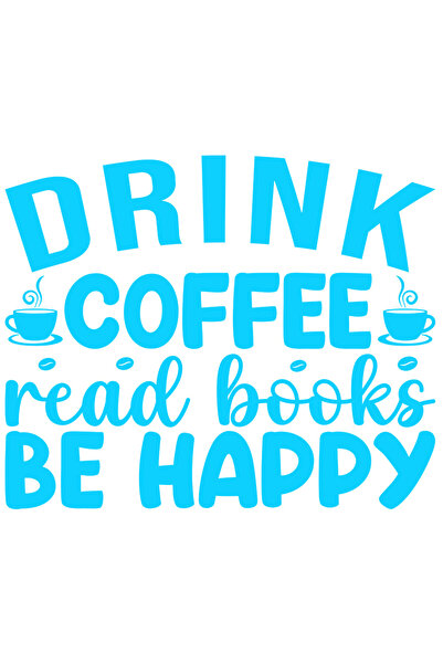 StoryGift Romania Sticker Adeziv 90CM Exterior cu mesajul "Bea cafea, citeste...