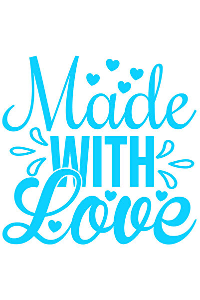 StoryGift Romania Sticker Eticheta 40CM Exterior cu inimioare si mesajul "Mad...