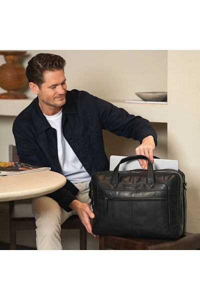 The Chesterfield Brand Genuine leather laptop bag, The Chesterfield Brand, Ryan 17 inch