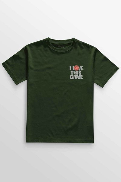 Kretas Unisex Χακί T-shirt Μπάσκετ I Love This Game Αθλήματα μπάσκετ