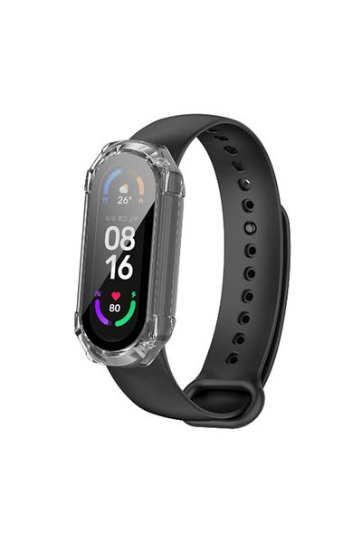 SKYDDAR INNOVATION 360° Ultra-Thin Case for Xiaomi Mi Band 4 / 5 / 5 NFC / 6 / 6 NFC, Full Screen - Transparent
