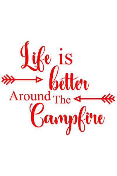StoryGift Romania Sticker Exterior pentru cei care ies in natura cu mesajul "Life is better around the campf