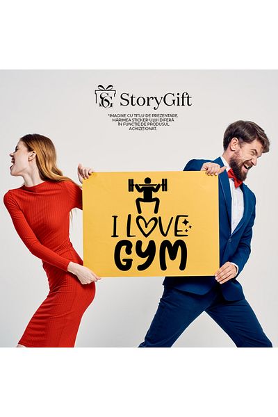 StoryGift Romania Sticker Label 50CM Exterior for those who love going to the gym - weight training, Vi