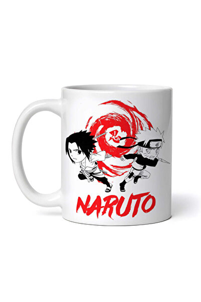 OEM Cană albă personalizată, poster Naruto și Sasuke, INOVATIX®. 330ml