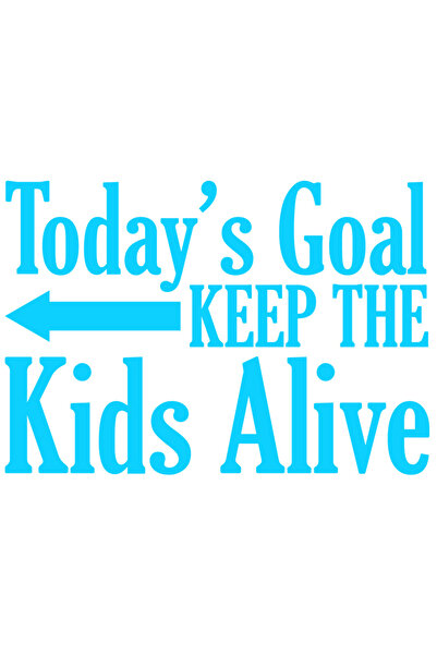 StoryGift Romania Sticker Autocolant 30CM Exterior cu mesajul "Obiectivul de azi: tine copiii in viata" , Vinyl