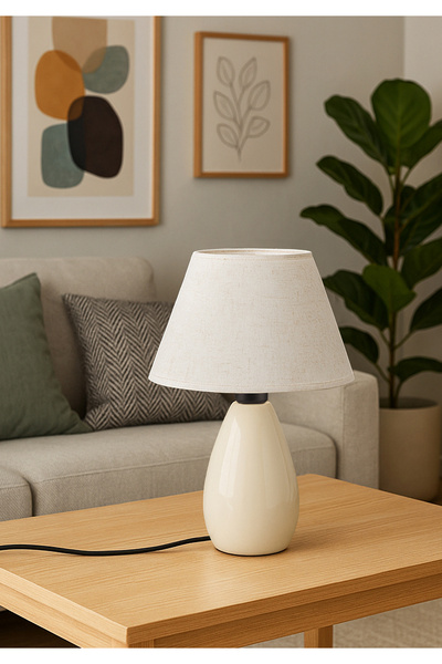 HOMİNG Homing Mira Ceramic Cream Wilted Lampshade 241937