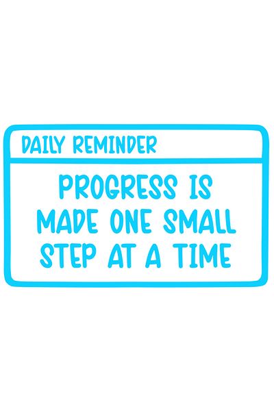 StoryGift Romania Sticker Autocolant 30CM Exterior cu mesaj motivational din care reiese ca progresul e facut cu