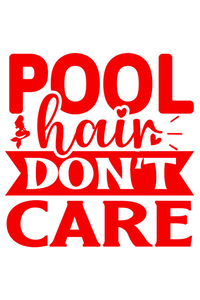 StoryGift Romania Sticker Exterior pentru cei care se duc la piscina cu mesajul "Pool hair don't care" - nu