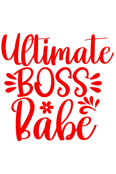 StoryGift Romania Sticker Exterior cu textul in engleza "Ultimate boss babe" - iubita patroana suprema , Vin