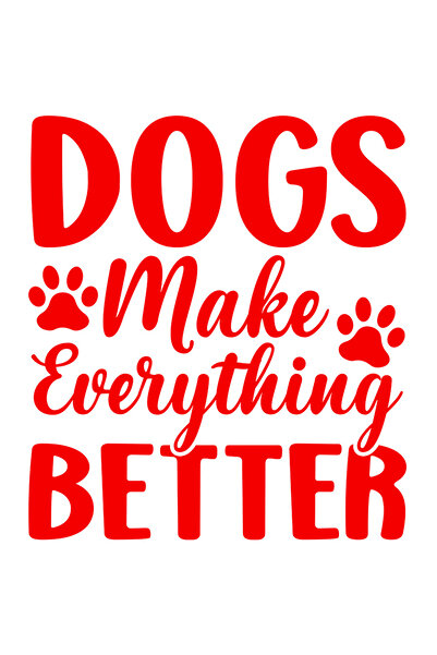 StoryGift Romania Sticker Eticheta 40CM Exterior cu labute si textul "Dogs ma...
