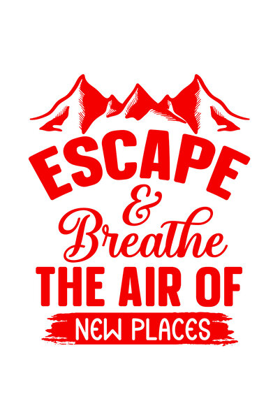 StoryGift Romania Sticker Eticheta 40CM Exterior cu munti pentru iubitorii de drumetii cu mesajul "Escape & brea