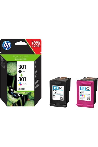 HP Cartuș original 301, 2 buc., negru/tricolor