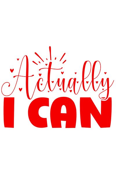 StoryGift Romania Sticker Autocolant 30CM Exterior cu mesaj motivational "Actually I can" - de fapt pot , Vinyl