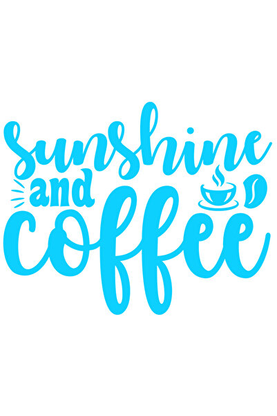 StoryGift Romania Sticker Exterior cu textul in engleza "Sunshine and coffee"...