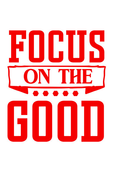 StoryGift Romania Sticker Autocolant 30CM Exterior cu mesaj care te indeamna sa te focusezi pe lucrurile bune ,