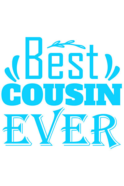 StoryGift Romania Sticker Autocolant 30CM Exterior cu textul in engleza "Best cousin ever" - cea mai tare veriso