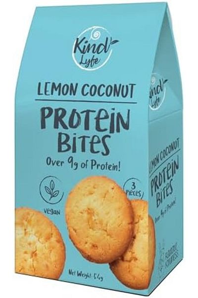 Kind Lyfe Lemon Coconut Cookie Dough Bites, Plant Based, Gluten Free, Vegan, Pack of 1