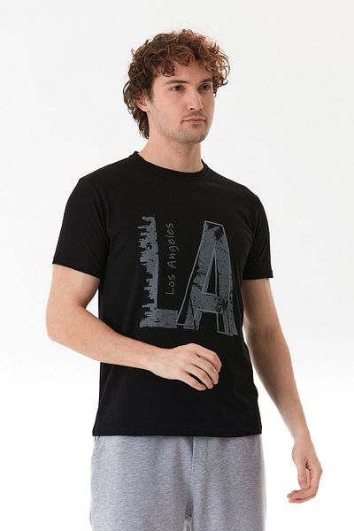 Fulla Moda Los Angeles Summer Printed Crew Neck T-Shirt