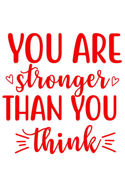 StoryGift Romania Sticker Autocolant 70CM Exterior cu mesajul "You are strong...