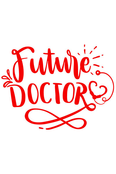 StoryGift Romania Sticker Autocolant 30CM Exterior cu textul "Future doctor" - viitor doctor salveaza vieti , Vi