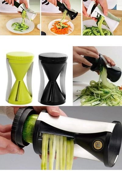 QNİAY Manual Spiral Vegetable Chopper Vegetables Spaghetti Chopping Apparatus Pumpkin Cucumber Carrot