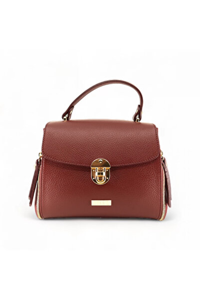 BESSO Geantă de mână Giornata Chic Cherry Blossom din piele naturală