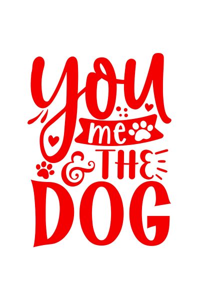 StoryGift Romania Sticker Adeziv 90CM Exterior pentru iubitorii de caini cu textul in engleza "You, me, the dog"